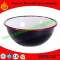 12/14/16cm dia. 0.3mm thickness iron enamel bowl