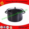 11QT cast iron enamel stock pot 3