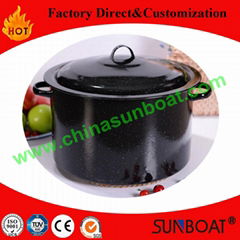 11QT cast iron enamel stock pot