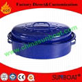 17 inch cast iron enamel oval roaster 4