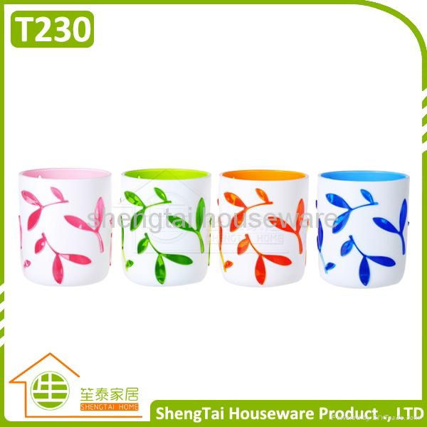 Cheap 3D Tree Leaves Pattern Family Hotel Cute Bathroom Sets For Gift 4