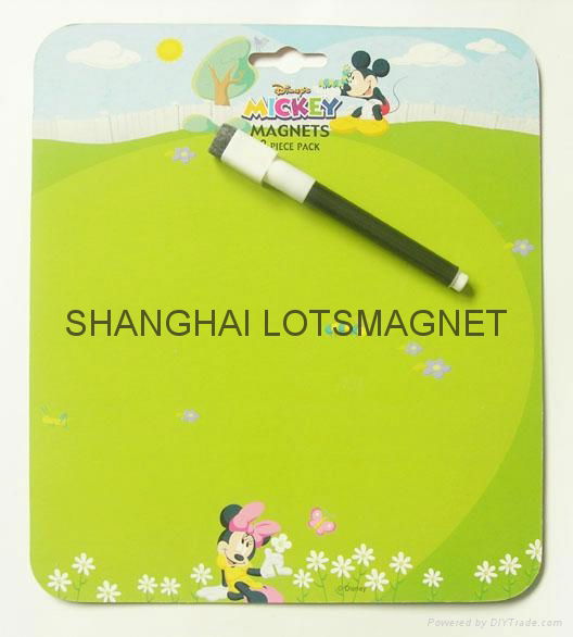 Promotional Custom made cartoon magnetic fridge whiteboard/fridge magnet whitebo 2