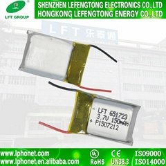 Small lipo batteries 20c 651723 3.7v