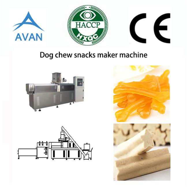 Automatic dog chews food processing line