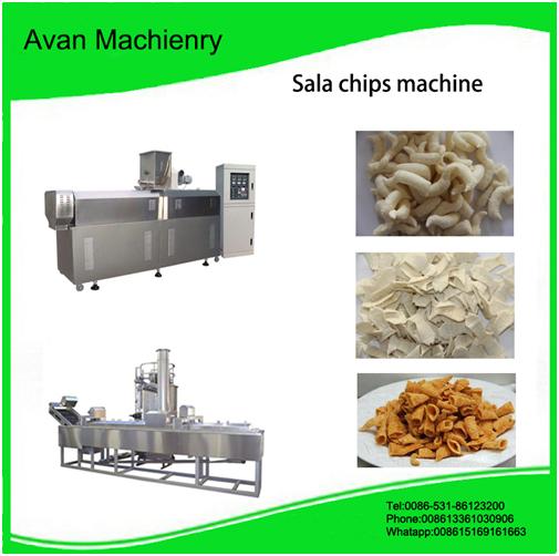 Automatic fried corn bugle snacks production line 4