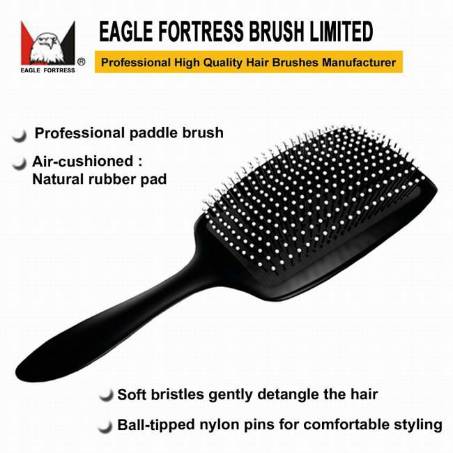 Large Paddle Brush Nylon Bristles with Ball tip