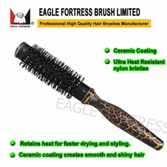 Hot Curling Brush with Wooden Handle