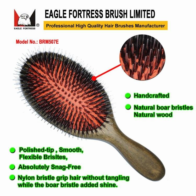 Oval Paddle wooden Brush Porcupine Style