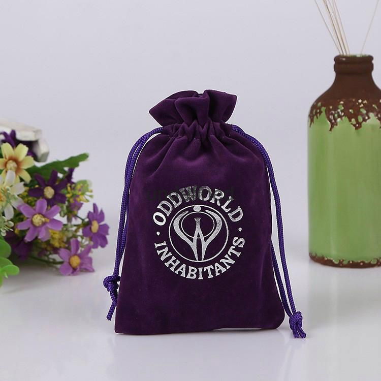 High Quality Custom Velvet Drawstring Bags Gift Pouch Wholesale Velvet Bag 2