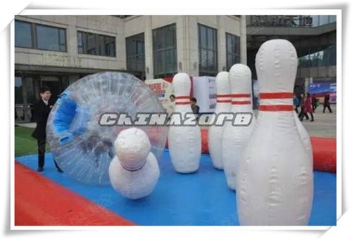 Hot Sale Sport Games Inflatable Bowling Ball Games With Zorbing 