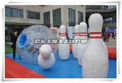 Hot Sale Sport Games Inflatable Bowling Ball Games With Zorbing 