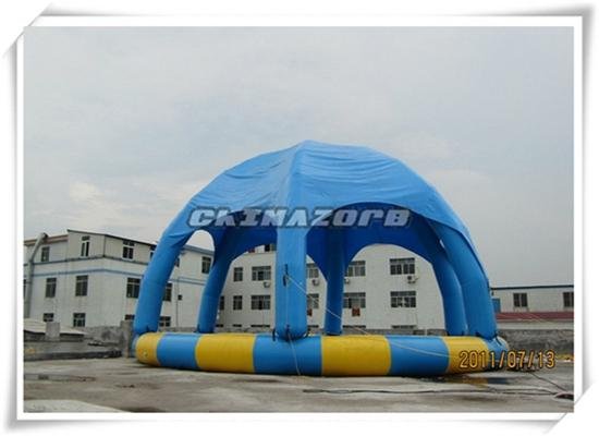 Top Design Rounded Inflatable Pool With Canopy For Sale 