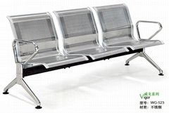 专业生产不锈钢等候椅WG-523