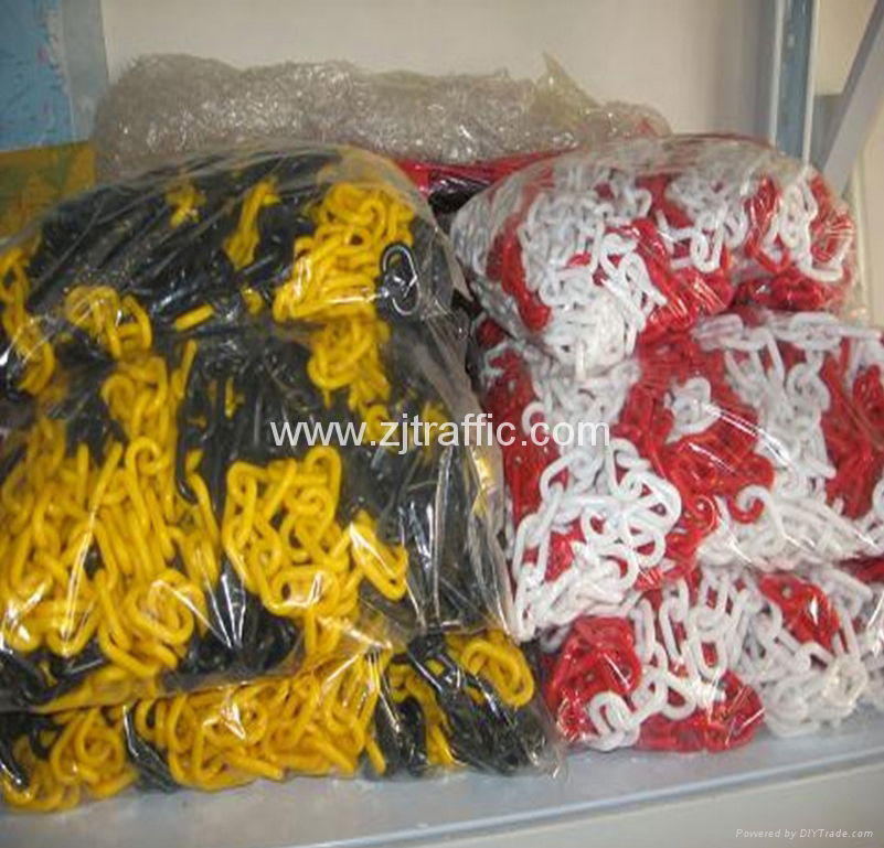 8mm barrier Traffic cones warning post link chain 5