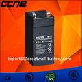 4v 4ah free maintenance battery with ce, ul, iso 3