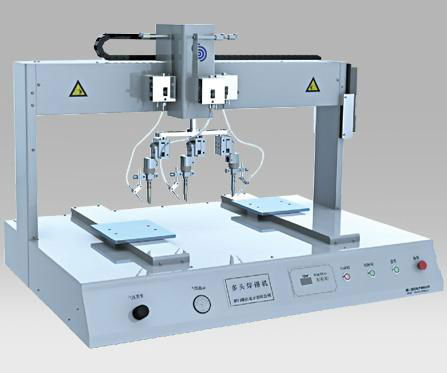 三軸三頭雙平台自動焊錫機