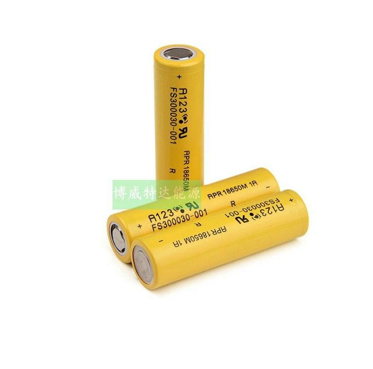 A123 batteries powered 18650 power lithium iron phosphate battery 1100MAH
