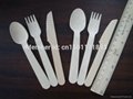 100% birch wood Nature wooden spoon fork knife disposable