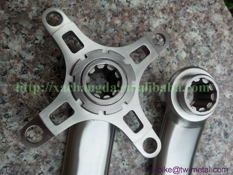 China made titanium bicycle crankset ti cranks and spider customized cheap 5