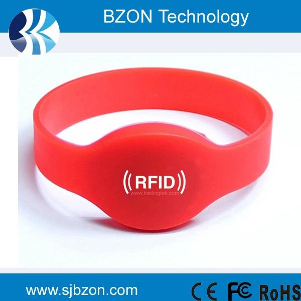 125khz 13.56MHz and UHF Rfid Silicone Wristband Tags 4