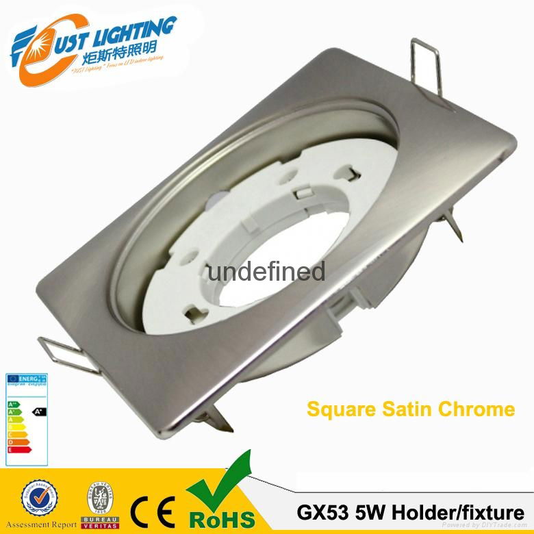 led GX53 Holder round shape with the silver plating fixture higher quality gx53  3