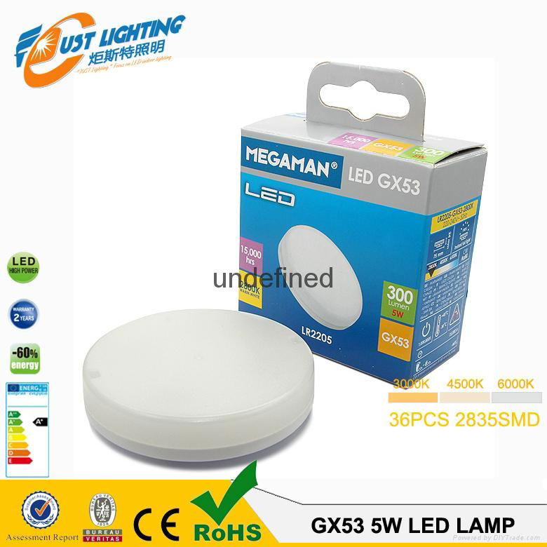 LED cabinet lighting 5W 400lm LED lighting 5W GX53 satiniertes  2