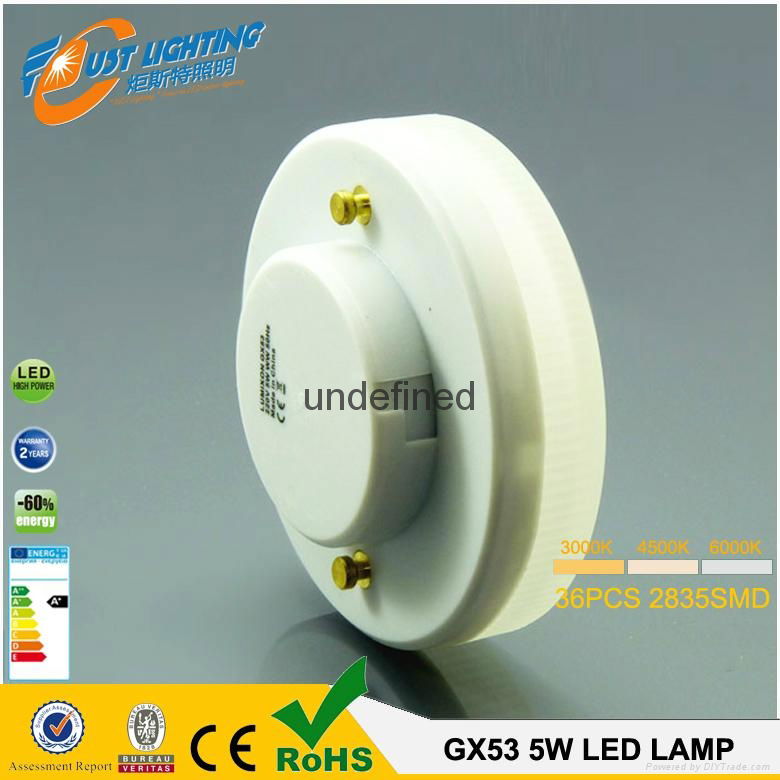 LED cabinet lighting 5W 400lm LED lighting 5W GX53 satiniertes  5