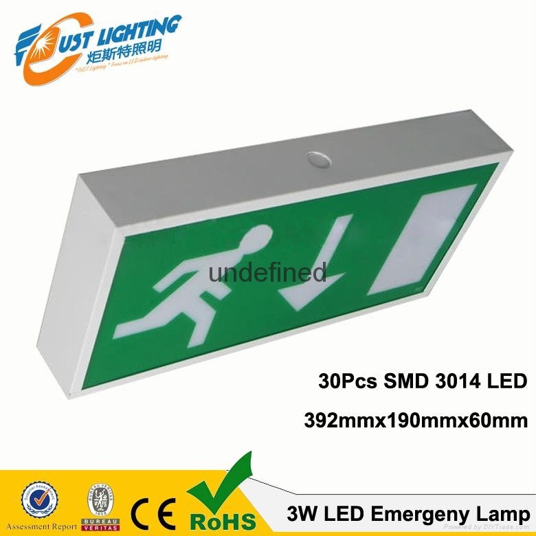 3W 30PCS 3014SMD Maintained LED Exit Sign, Safety Signs and Symbols LED Recharge 2