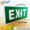 3W 30PCS 3014SMD Maintained LED Exit Sign, Safety Signs and Symbols LED Recharge 4