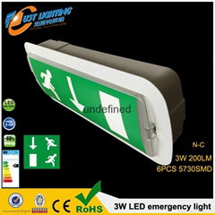 led Emergencia light 3W 30SMD exit sign light emergency exit door