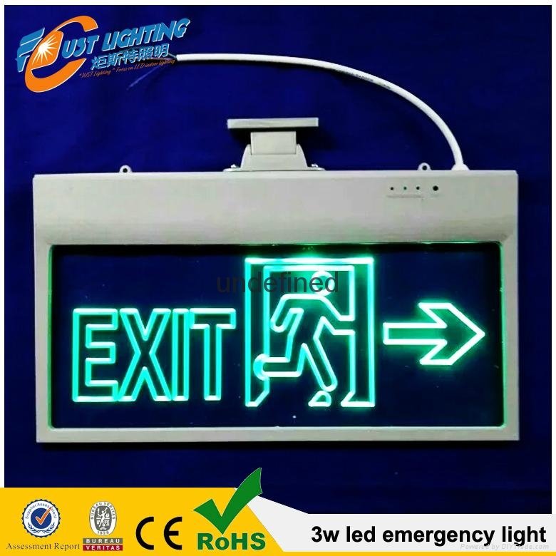 LED Exit Sign IP33 Emergency light CE RoHS 2 Years Warranty Acrylic Emergency LE 2