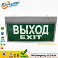 LED Exit Sign IP33 Emergency light CE RoHS 2 Years Warranty Acrylic Emergency LE 4