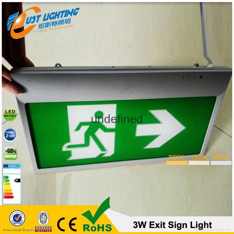 LED Exit Sign IP33 Emergency light CE RoHS 2 Years Warranty Acrylic Emergency LE 5