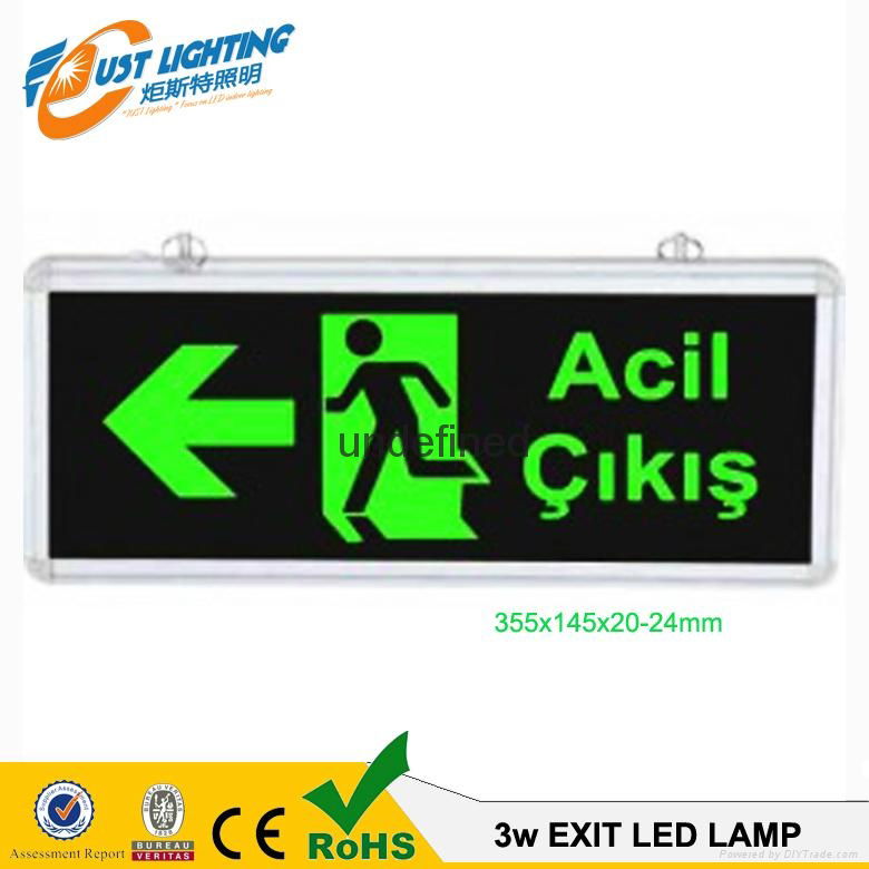 3W LED emeregncy sign light lamp LED lights Emergency exit 3