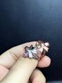 The new 925 silver inlaid natural tourmaline candy color female ring 3
