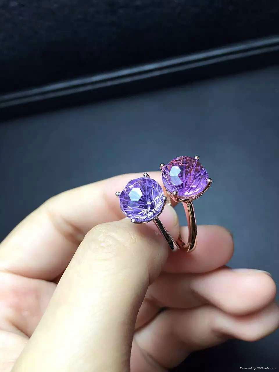 Natural amethyst female ring 2