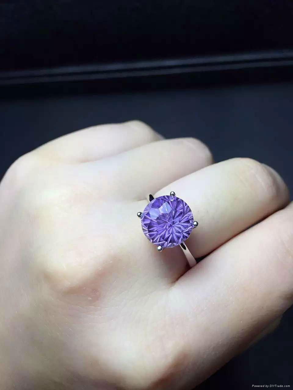 Natural amethyst female ring 3