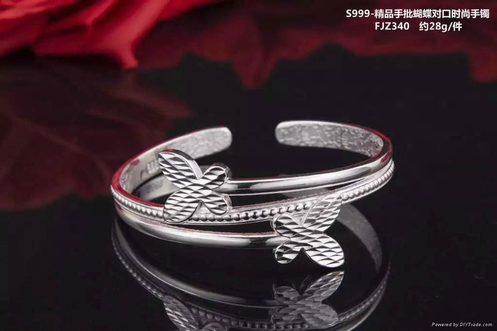  S999 fine silver sterling silver bracelet openings 2