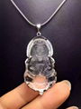 A natural white crystal ruyi guanyin pendant 1