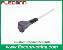 Custom Rectangular Square Male Female Overmoled Connector Cable
