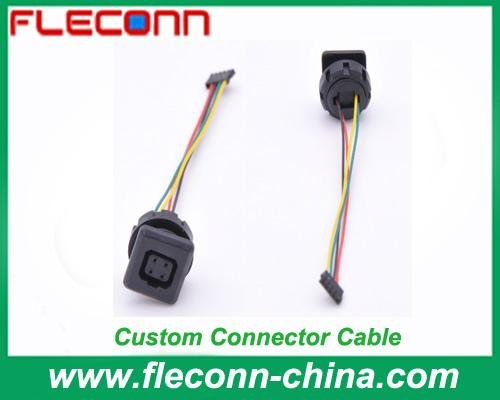 Custom Rectangular Square Male Female Overmoled Connector Cable 2