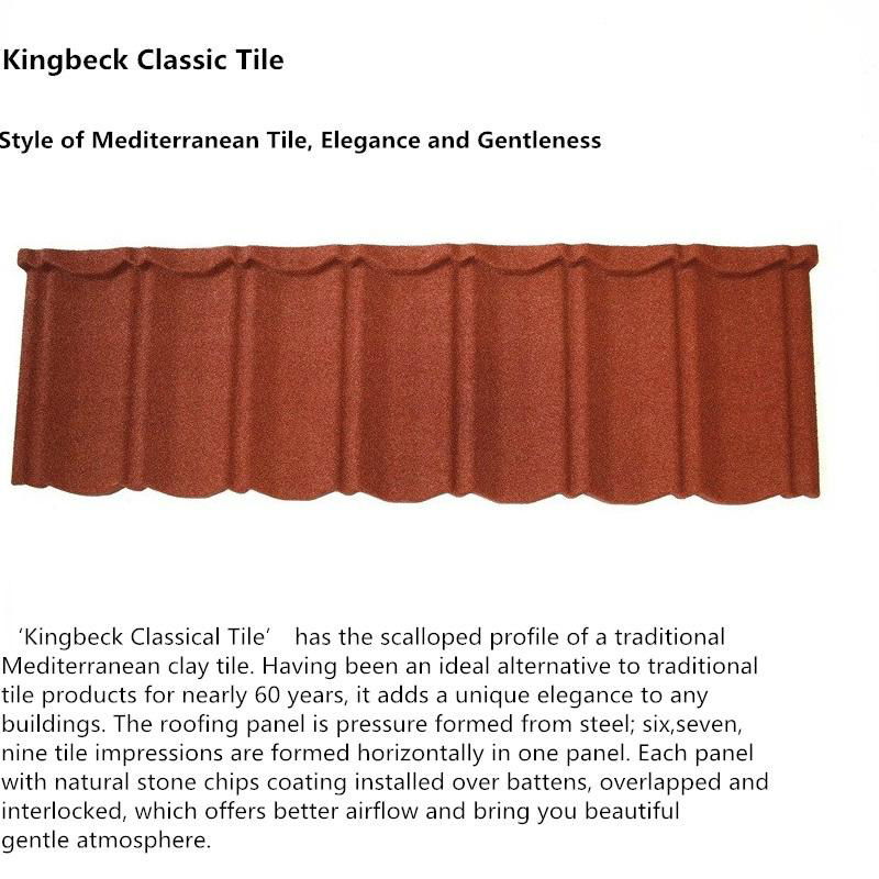 Kingbeck stone coated steel roof tile