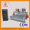 Multi-heads cnc router engraving machine  TYE-1825-2T4 2