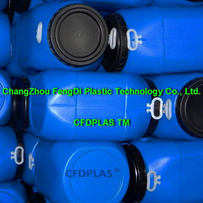 Blue and black Cover for CHNTAINER® 50L Plastic Drum 5