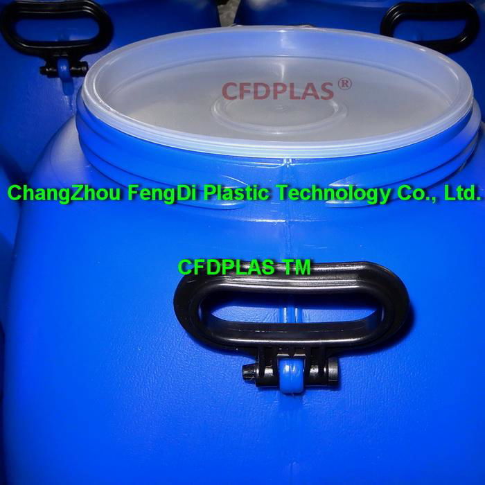 Blue and black Cover for CHNTAINER® 50L Plastic Drum 3