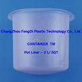 2L paint canister shell pot liner