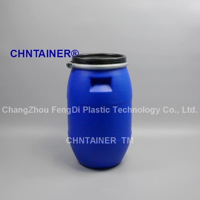 Open-head Plastic Drums with metal clamp locking ring 30L 3