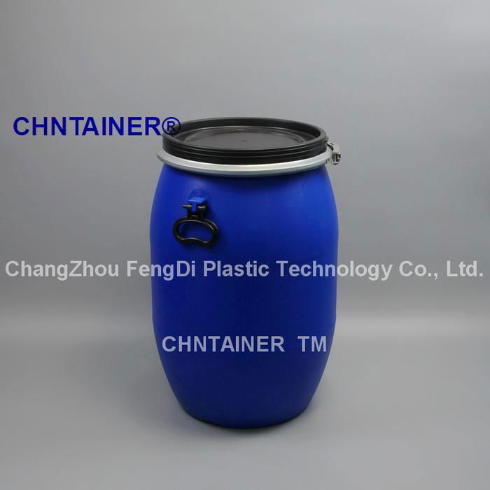 Plastic drum with Iron Hoop