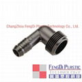 1/2 and 3/4 inch male NPT Spiral Barb Elbow,POM 6