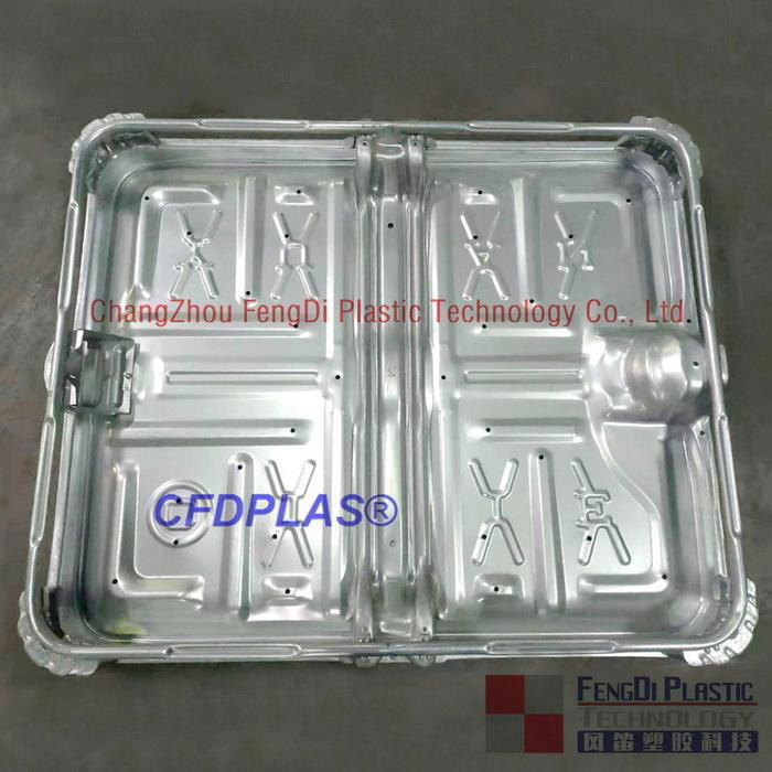 4-way entry Galvanized steel bottom pallet 2